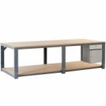 Heavy Duty Steel Work Bench with Wood Top Combination