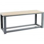 Heavy Duty Steel Work Bench with Wood Top