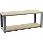 Heavy Duty Steel Work Bench with Wood Top Base